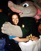 An elephant hug from Stomper