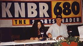 Andrea sharing her thoughts with KNBR listeners